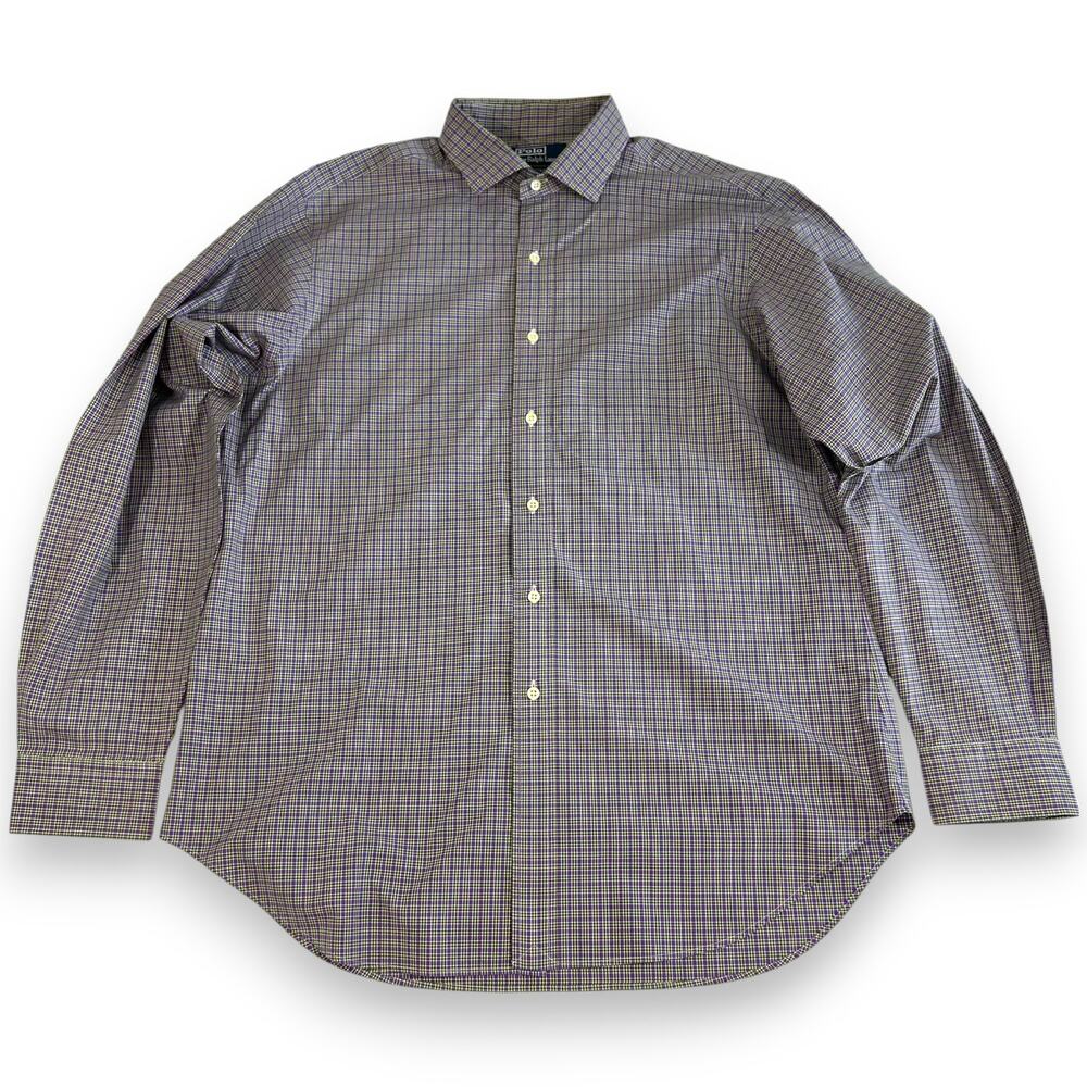 Polo Ralph Lauren Mens XL Estate Classic Fit Shirt 17 Button Up Purple Plaid